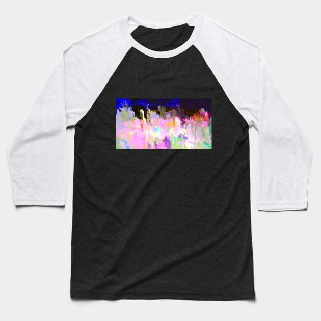 Video Glitch Art D0B Baseball T-Shirt by terrybain